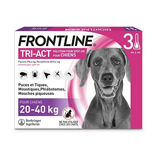 Anti Puces Tiques Pour Gros Chien De 20 A 40 Kg Frontline 6