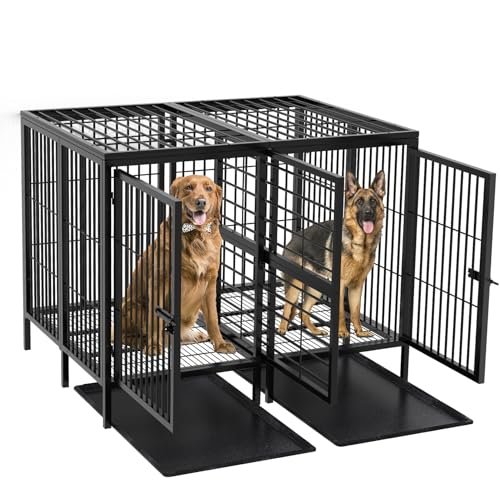 Caisse Pour 2 Grand Chiens Interieur Xxl Avec Diviseur Amovible 130x100x100cm 9