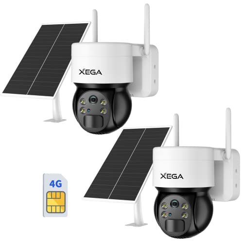 Camera Surveillance Solaire Exterieure Sans Fil Ptz Xega 3g 4g Lte 7