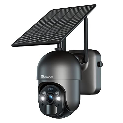 Camera Surveillance Wifi Solaire Exterieur Ctronics 25k 4mp 8