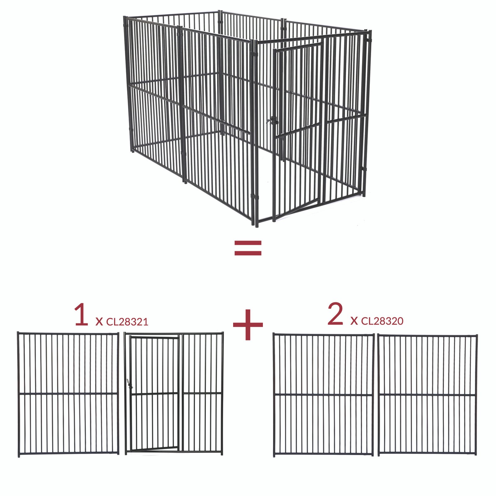 Chenil Pour Chien En Kit Avec Barreaux Renforces 45m2