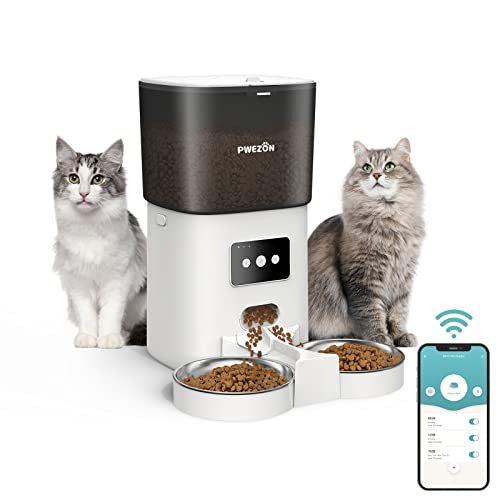 Distributeur Croquette Chat Automatique Pwezon 6l 7