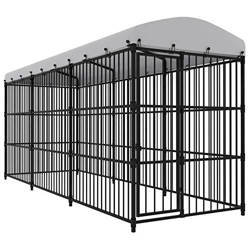 Enclos D Exterieur Avec Toit Pour Chiens 450x150x210 Cm