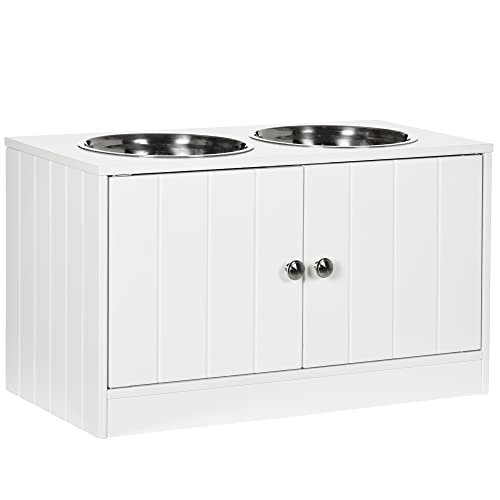 Gamelle Double Chien Chat Porte Gamelles Acier Inox Pawhut 9