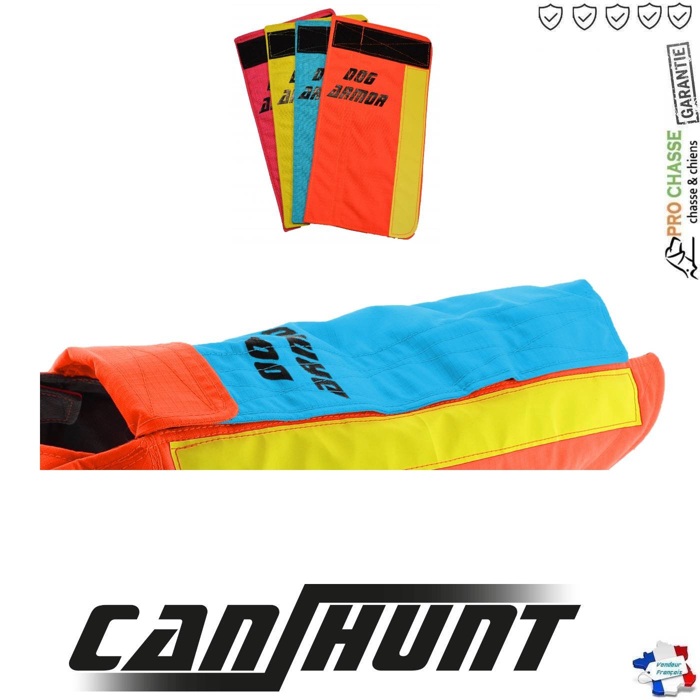 Rabat Dos Pour Gilet De Protection Canihunt Bleu