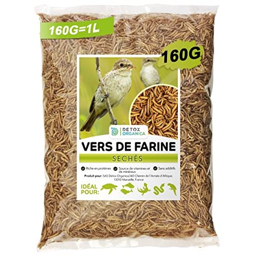 Vers De Farine Seches Friandises Oiseaux Tortues Herissons Rongeurs Reptiles 5